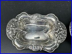 Lot 6 William B. Kerr Sterling Art Nouveau Lily Small Nut Dishes or Salt Cellars