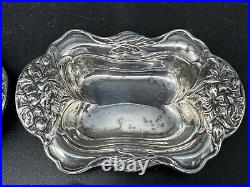 Lot 6 William B. Kerr Sterling Art Nouveau Lily Small Nut Dishes or Salt Cellars