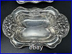 Lot 6 William B. Kerr Sterling Art Nouveau Lily Small Nut Dishes or Salt Cellars