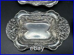 Lot 6 William B. Kerr Sterling Art Nouveau Lily Small Nut Dishes or Salt Cellars