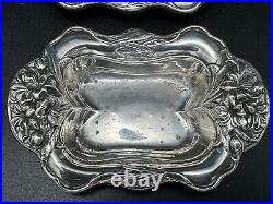 Lot 6 William B. Kerr Sterling Art Nouveau Lily Small Nut Dishes or Salt Cellars