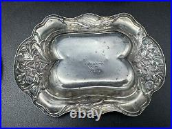 Lot 6 William B. Kerr Sterling Art Nouveau Lily Small Nut Dishes or Salt Cellars