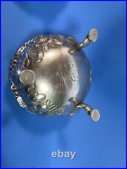 Lot of 2 Antique Gorham Sterling Silver 2150 Salt Cellars c1899 Shell Footed