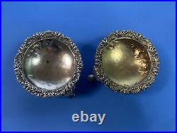 Lot of 2 Antique Gorham Sterling Silver 2150 Salt Cellars c1899 Shell Footed