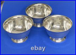Lot of 3 Vintage Sterling Silver Tiffany Co Makers Salt Cellar Small Bowl