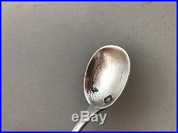 MISTLETOE French Sterling Silver Nouveau Floral C. Murat Salt Dip Cellar Spoon