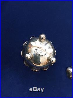 Mappin Brothers 1893-1894 Victorian Sterling Silver Boxed Salt Cellar & Spoons
