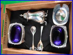 Mappin & Webb Sterling Silver Condiment Set in Cigar Box