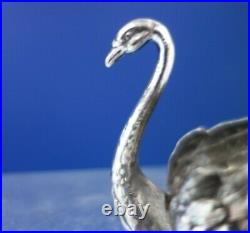 Martin Mayer German. 800 Silver Salt Cellar Swan Shape 1 7/8 x 2 1/8 (#6830)