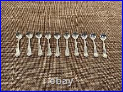 Matched Set/10 Antique Sterling Silver Salt Spoons Stamped Sterling/ Inman RARE