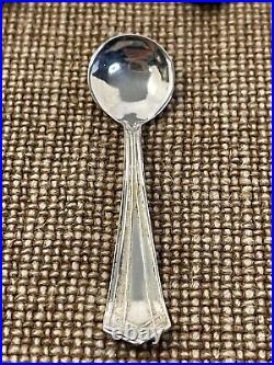 Matched Set/10 Antique Sterling Silver Salt Spoons Stamped Sterling/ Inman RARE