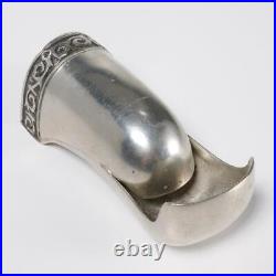 Middle Eastern Engraved Pewter Sculpture Salt Cellar Barbara Walters Collection