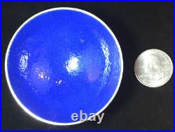Modern Form Footed Enamel Sterling Silver Open Salt Cellar / Mint Dish