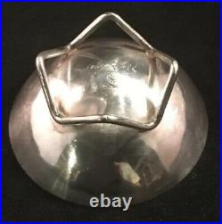 Modern Form Footed Enamel Sterling Silver Open Salt Cellar / Mint Dish