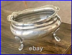 Nice Antique Sterling Footed Salt Cellar/hallmarks & Initials Hw