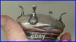 Nice Antique Sterling Footed Salt Cellar/hallmarks & Initials Hw