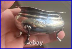 Nice Antique Sterling Footed Salt Cellar/hallmarks & Initials Hw