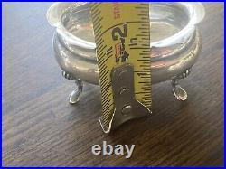 Nice Antique Sterling Footed Salt Cellar/hallmarks & Initials Hw