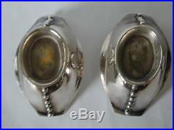Pair Of Mexican 925 Sterling William Spratling Signed Salt Cellars With Spoons
