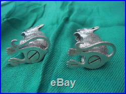 Pair Solid Sterling Silver Hallmarked Mice Mouse Salt & Pepper Cellar Holders
