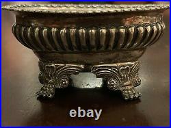 PR. English 19th Sterling Silver Footed Master Salts G. N R. H Maker