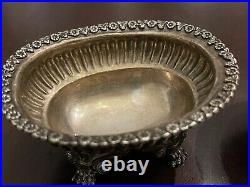 PR. English 19th Sterling Silver Footed Master Salts G. N R. H Maker