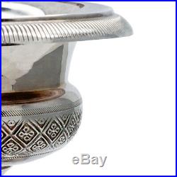 Pair Antique Imperial Russian 84 Silver 88 Salt Cellar Case Box Urn FABERGE Era