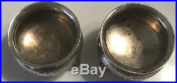 Pair Antique Russian Silver 84 Imperial Ivan Zakharov 1878 Open Salts Cellars