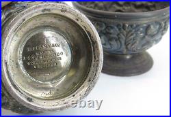 Pair Antique Victorian Tiffany & Co Sterling Silver Cherubs Salt Cellars 76g