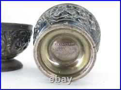 Pair Antique Victorian Tiffany & Co Sterling Silver Cherubs Salt Cellars 76g