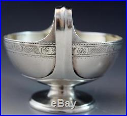 Pair English Sterling Silver Handled Sugar Bowls or Salt Cellar Dishes C1805 NR