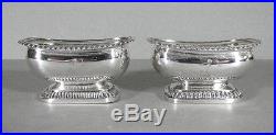 Pair English Sterling Silver SALT CELLARS Georgian 1813/14 Rebecca Emes Barnard