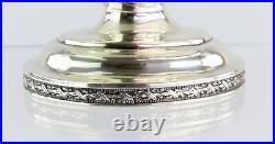 Pair John Westervelt Coin Silver Master Salt Cellars Deer/Stag Handles