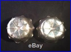 Pair Of Aesthetic Shiebler Sterling Silver Leaf Form Open Salts