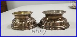 Pair Of Antique Sterling Silver European Salt Cellars