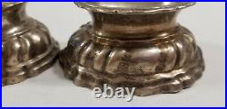 Pair Of Antique Sterling Silver European Salt Cellars