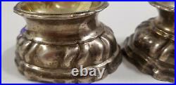 Pair Of Antique Sterling Silver European Salt Cellars