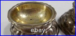 Pair Of Antique Sterling Silver European Salt Cellars