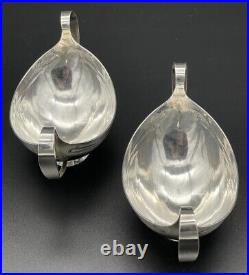 Pair Of Arthur Stone Sterling Silver Urn Form Open Salt Cellars Arts & Crafts