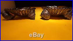 Pair Of Carl Schon Sterling Silver Overlay Shell Open Salts