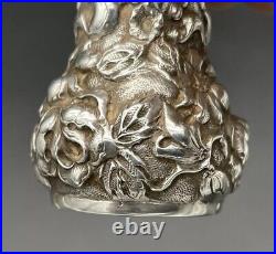 Pair Of Stieff Repousse Sterling Silver Salt & Pepper Shakers #10 No Monogram