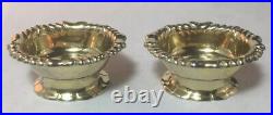 Pair Of Tiffany Sterling Silver Gold Washed Open Salt Cellars No Monograms