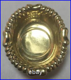 Pair Of Tiffany Sterling Silver Gold Washed Open Salt Cellars No Monograms