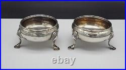 Pair of ANTIQUE 1787 LONDON STERLING SILVER MASTER SALT CELLARS, 116 grams