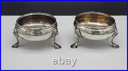 Pair of ANTIQUE 1787 LONDON STERLING SILVER MASTER SALT CELLARS, 116 grams