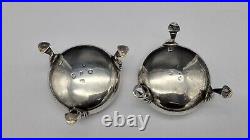 Pair of ANTIQUE 1787 LONDON STERLING SILVER MASTER SALT CELLARS, 116 grams