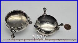 Pair of ANTIQUE 1787 LONDON STERLING SILVER MASTER SALT CELLARS, 116 grams