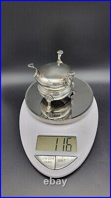 Pair of ANTIQUE 1787 LONDON STERLING SILVER MASTER SALT CELLARS, 116 grams