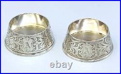 Pair of Antique Sterling Silver Salt Cellars by Mauser of New York, circa 1905