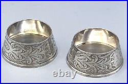 Pair of Antique Sterling Silver Salt Cellars by Mauser of New York, circa 1905